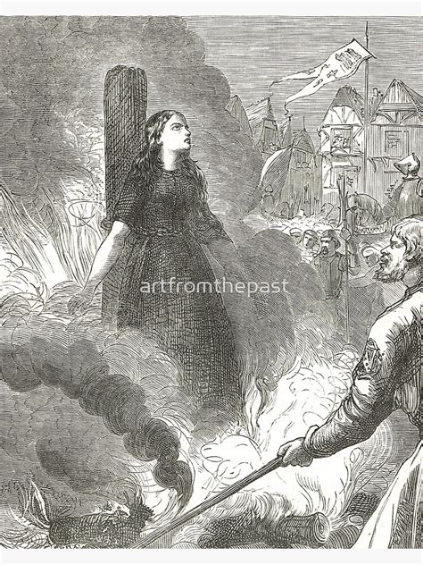Joan Of Arc Burned At The Stake Rouen France May Art Print