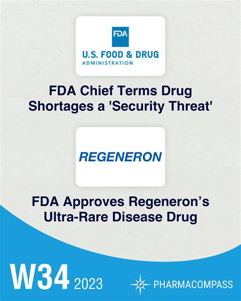 Two Regeneron Drugs Bag Approval Fda Chief Links Drug Shortages To Low