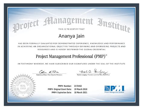Project Management Professional Pmp Ananya Jain
