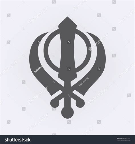 Khanda Symbol Sikhism Religion Vector Illustration Stock Vector