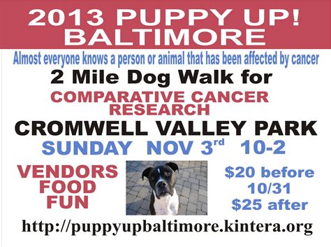 2013 Puppy Up! Baltimore 1st Annual Walk to raise awareness and funds