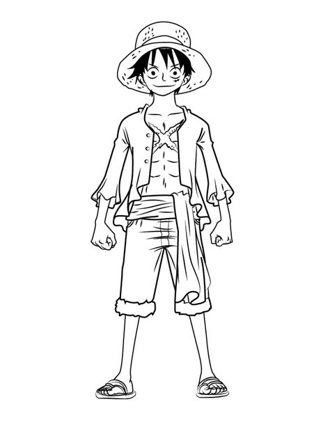 One Piece Luffy Coloring Pages IMAGESEE