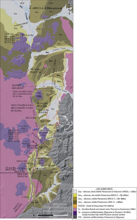 Simplified Geologic Map Of The Study Area Showing Landscape During