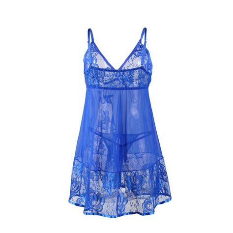 sexy lingerie women lace hot nightwear chemise blue lace floral sexy dress nighty for ladies sex