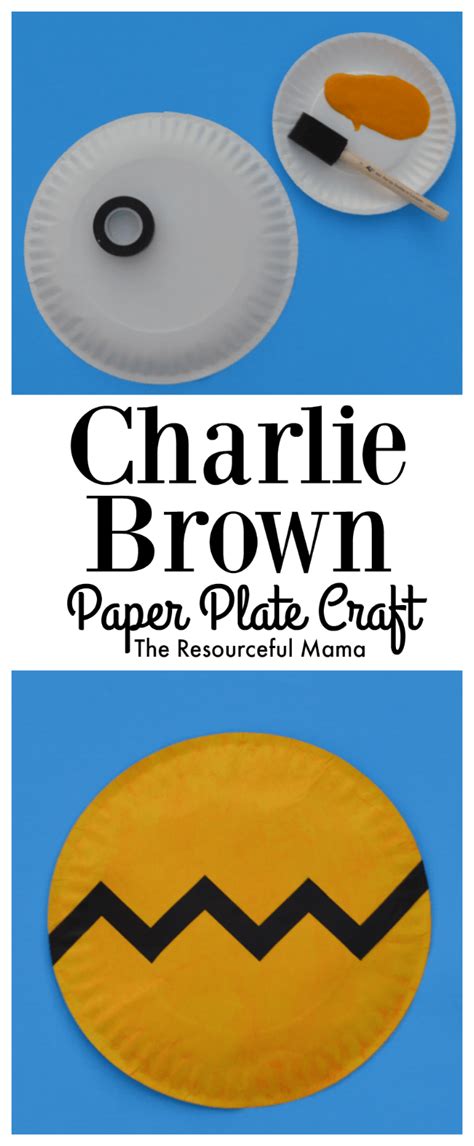 Paper Plate Charlie Brown Kid Craft Crafts For Kids Charlie Brown
