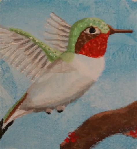 Hummingbird Me Acrylics 2020 Art