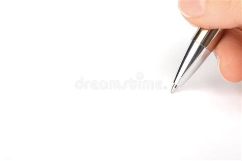 Hand Writing On White Paper Stock Image Image Of Hand Textspace