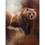 Great Strength  Grizzly Bear Art Painting By Jordan Blackstone