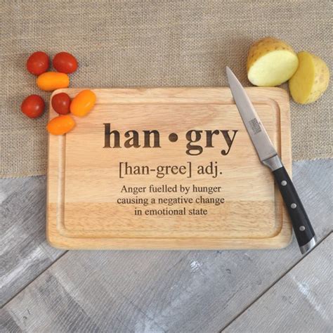 Hangry Definition Chopping Board Quality Wooden Chopping Etsy