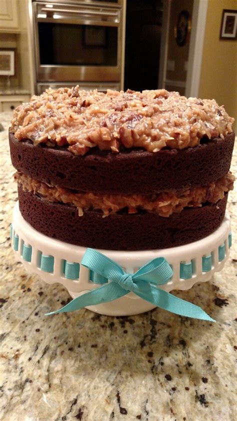German Chocolate Cake With Coconut Pecan Frosting German Chocolate Cake Cake Coconut Pecan