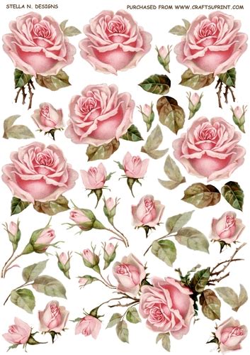 Pink Vintage Roses Decoupage Cup1037711102747 Craftsuprint