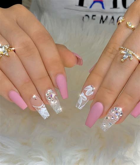 35 Beautiful Acrylic Pink Coffin Nails Design 1to Be A Pretty Girl