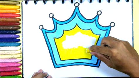 Menggambar Dan Mewarnai Mahkota Princess Raja Belajar Mengenal Warna