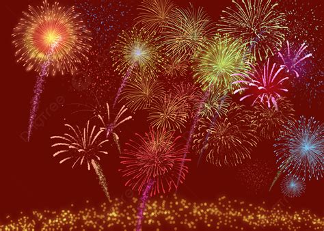 2023 New Year Red Gorgeous Fireworks Party Background 2023 Fireworks