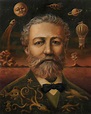 Jules Verne Portrait Print Victorian Author Literary Art | Etsy