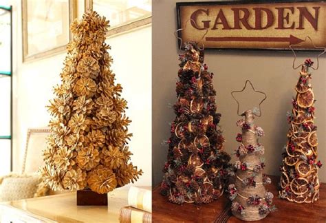 sapin en pomme de pin idées diverses pour embellir noël façon diy