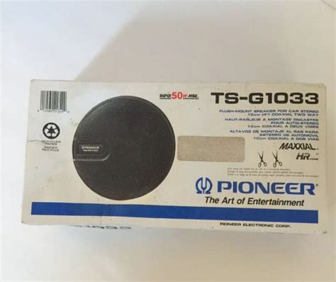 Pioneer Ts G1033 Car Speakers Flush Mount Stereo Input 50w Max 2 Way