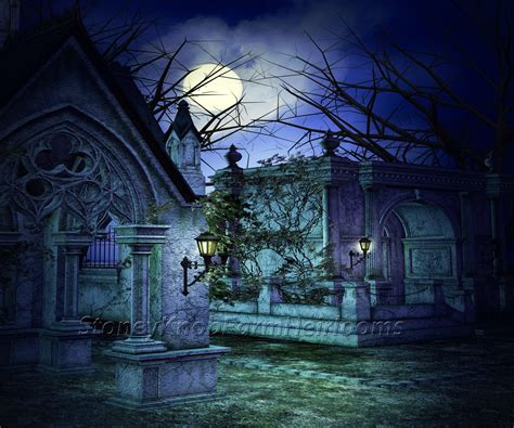 Gothic Graveyard Fantasy Spooky Diy 2 Cross Stitch Etsy