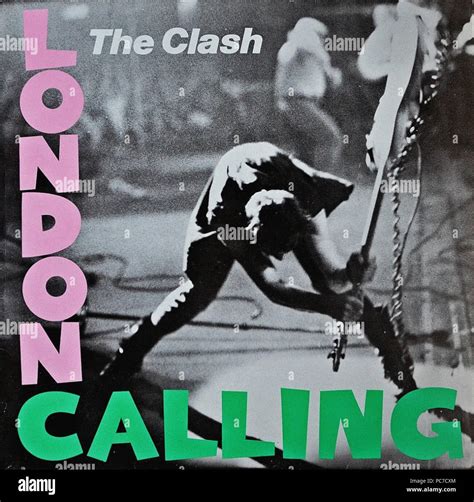 The Clash London Calling Vintage Vinyl Album Cover Stock Photo Alamy