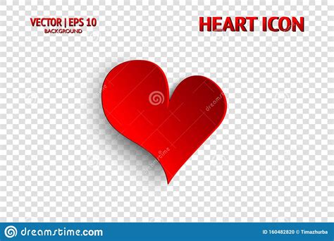 Heart Love Icon And Valentines Day Sign Red Vector Romantic Flat
