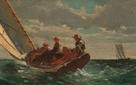 Boys Sailing Sail Gloucester Massachusetts Boat Painting By Winslow