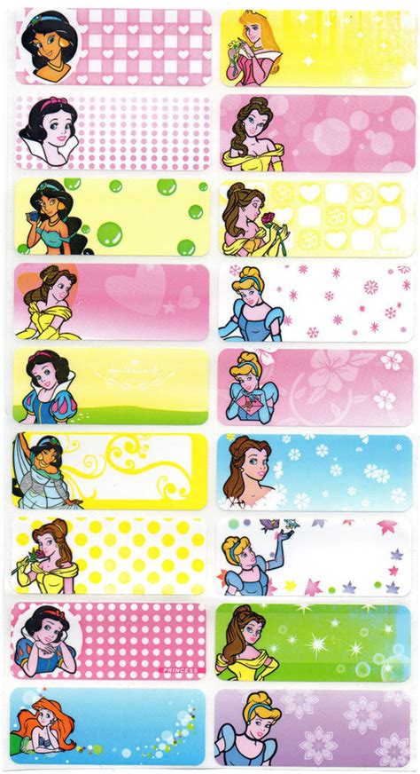 Large Disney Princess Name Stickers Stickerprintsg 6da