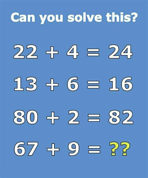 Can You Solve This Tricky Puzzles Maths Puzzles Math Genius Math