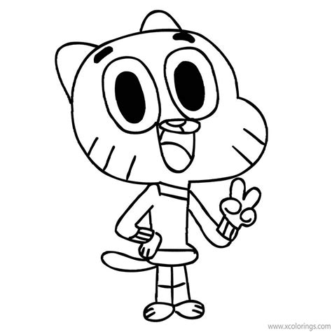 The Amazing World Of Gumball Coloring Pages Gumball Watterson The