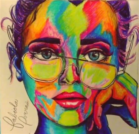 Sometimes I Color Art Girl Colorful Drawing Colored