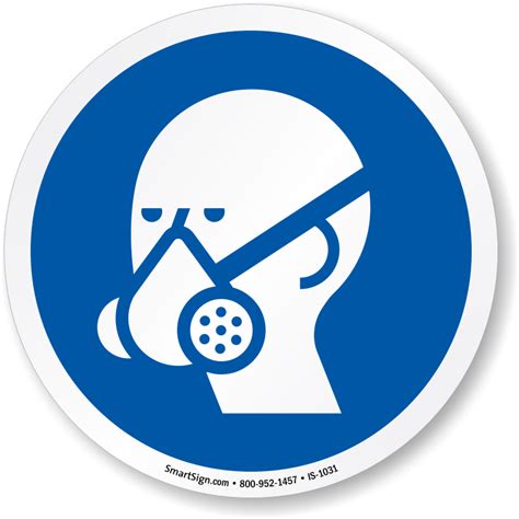 Wear Vapor Respirator Symbol - ISO Mandatory Sign, SKU: IS ...