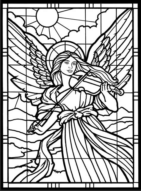 stained glass window coloring pages   print