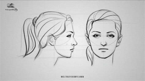 Drawing Face Profile How To Draw A Female Face Front And Side View
