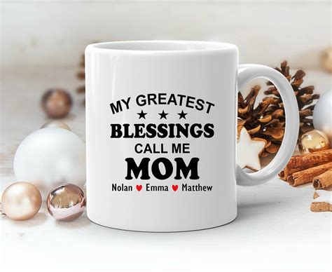 Personalized Mom Mug Custom Kids Names Mom Mug T Mothers Day Mug
