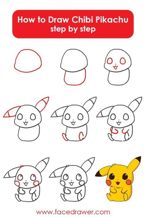 100 How To Draw Tutorials Draw Chibi Pikachu Eyes Hair Face Lips