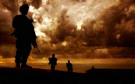 Military People Soldiers Weapons War Sunrisesunset Wallpaper