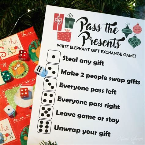 Family gift exchange ideas for christmas gatherings, holiday office parties, and more. Pass the Presents White Elephant Gift Exchange Game FREE ...