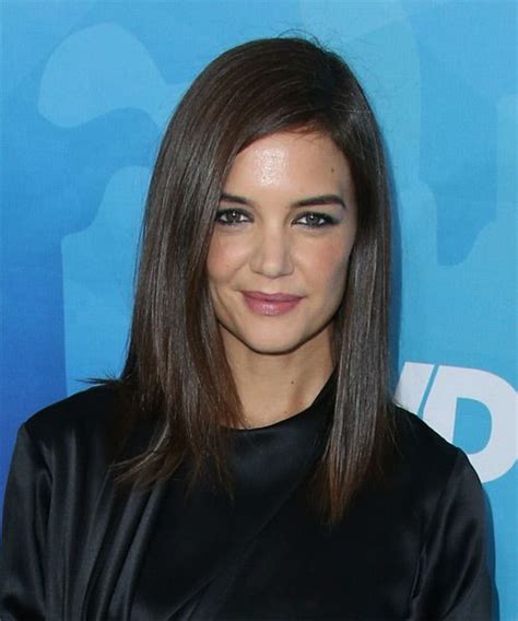 Katie Holmes Long Straight Chocolate Hairstyle Katie Holmes Hair Bob