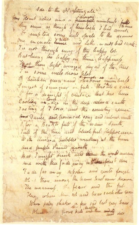 Ode To The Nightingale By John Keats Keats John Keats Writers And
