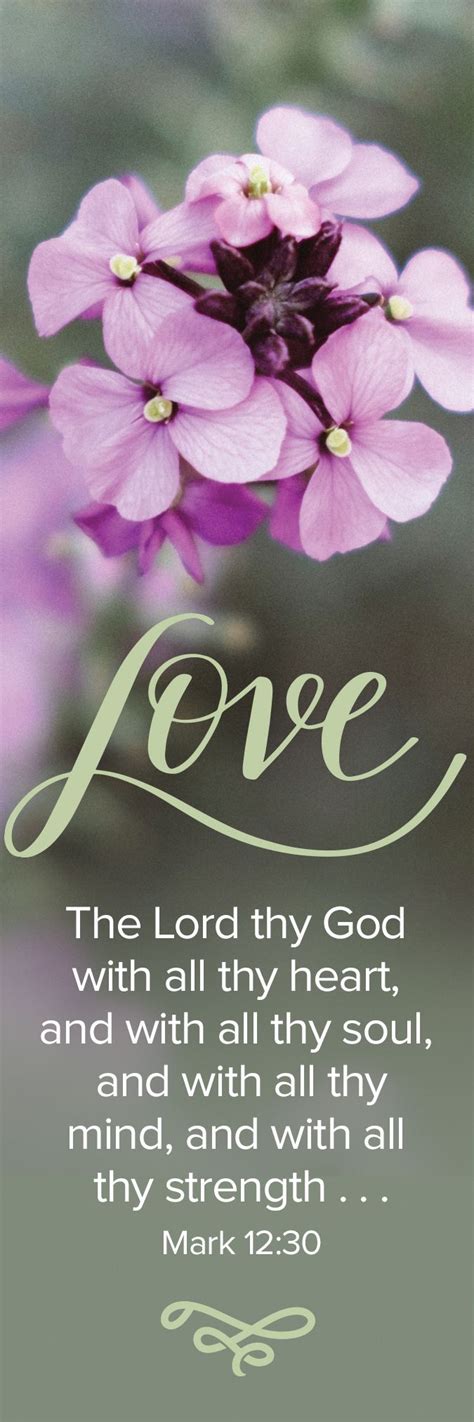 Love The Lord Bookmark Pkg 25 General Worship Bandh Publishing