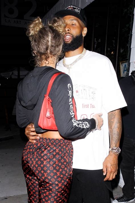 West Hollywood Ca Nfl Player Odell Beckham Jr Puts On The Heavy Pda As He Gets Frisky With