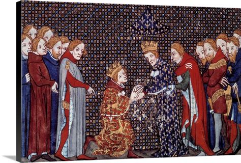 Edward Iii Of England Paying Homage To Philip Vi Of Valois Wall Art