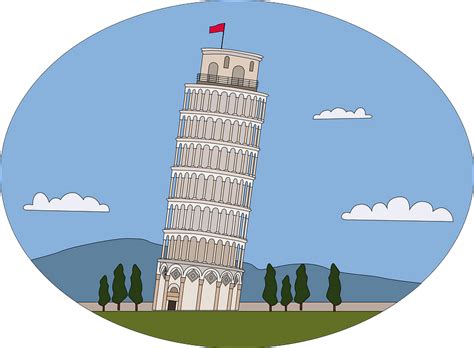 The Leaning Tower Of Pisa Clipart Free