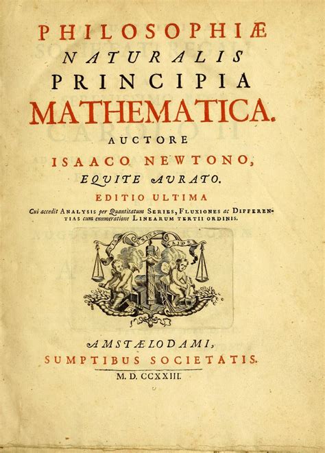Philosophiae Naturalis Principia Mathematica Newton Isaac Sir 1642 1727 Free Download