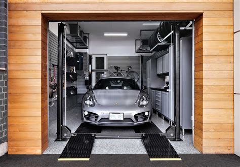 A One Car Garage Thats Fit For Two Garage Design Car Garage Garage