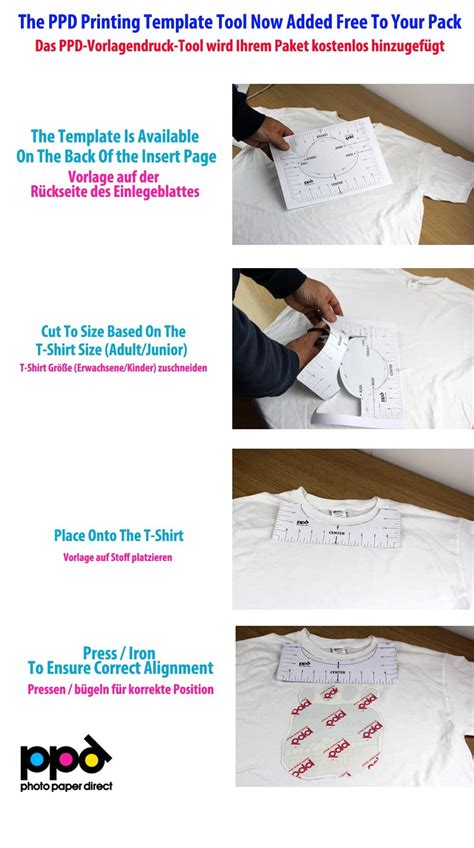 Ppd Inkjet Premium Iron On White And Light Color T Shirt Transfers