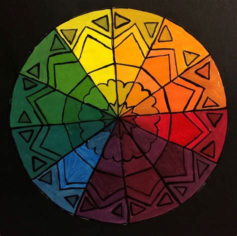 After Learning About Color Wheels Color Mixing And Mandalas My 8th