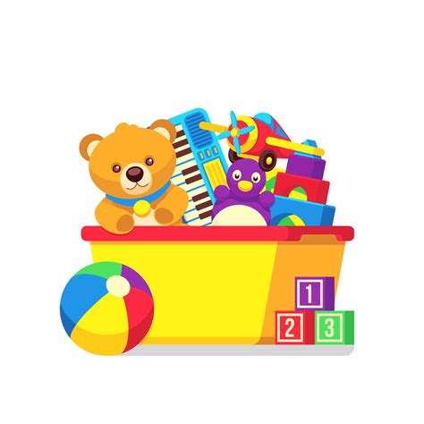 Kids Toys In Box Vector Clipart By Microvector Thehungryjpeg