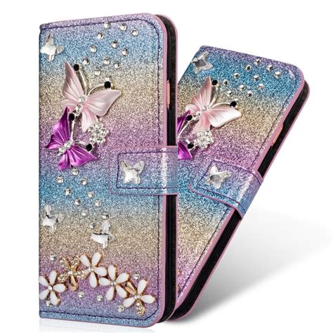 Iphone Xs Max Wallet Case Dteck Bling Glitter Pu Leather Magnetic Flip