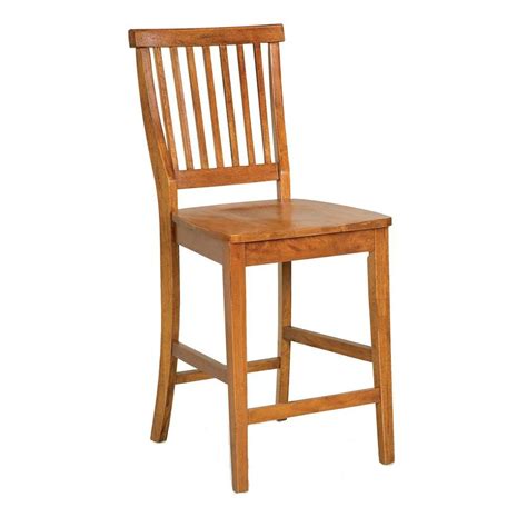 Home Styles 24 In Distressed Oak Bar Stool 5004 89 The Home Depot