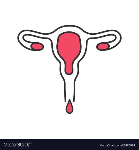 Menstruation Color Icon Royalty Free Vector Image